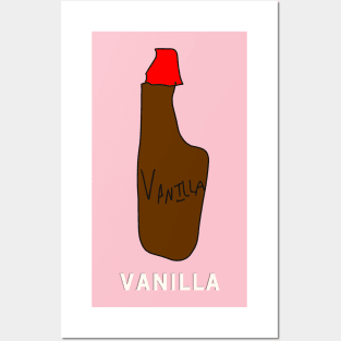 Vanilla Bottle, Mexican Vanilla, Happy Vanilla, Funny T-Shirt, Funny Tee, Badly Drawn, Bad Drawing Posters and Art